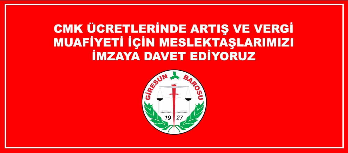 CMK ÜCRETLERİNDE ARTIŞ VE VERGİ MUAFİYETİ İÇİN MESLEKTAŞLARIMIZI İMZAYA DAVET EDİYORUZ